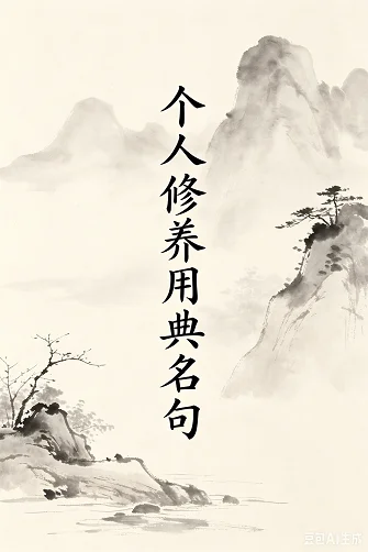 个人修养用典名句